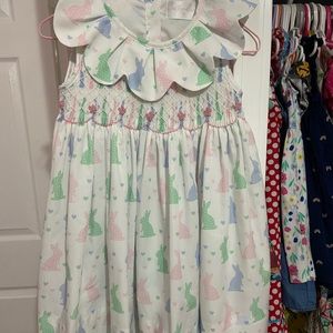 Cecil and Lou Toddler girl smocked Bunny Rabbit Dress